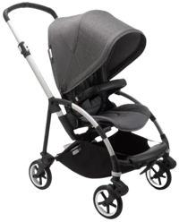 Bugaboo Bee 6 Çift Yönlü Katlanabilir 360 Derece Dönen Tam Yatar Travel Sistem Bebek Arabası Gri