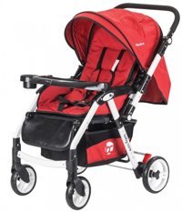 Baby Care BC-612 Baleno Çift Yönlü Katlanabilir 360 Derece Dönen Tam Yatar Kabin Tipi Puset Bebek Arabası Gri