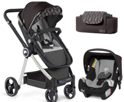 Kiwi Go KW-1040 Çift Yönlü Katlanabilir Tek Elle Kapanan 360 Derece Dönen Tam Yatar Travel Sistem Bebek Arabası