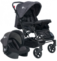 4 Baby Olympus AB 441 Çift Yönlü Katlanabilir Tek Elle Kapanan 360 Derece Dönen Tam Yatar Travel Sistem Bebek Arabası Antrasit