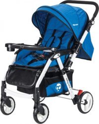 Baby Care BC-612 Baleno Çift Yönlü Katlanabilir 360 Derece Dönen Tam Yatar Kabin Tipi Puset Bebek Arabası Mavi