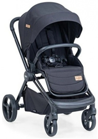 Baby2Go Venüs Çift Yönlü Katlanabilir Tek Elle Kapanan 360 Derece Dönen Tam Yatar Puset Bebek Arabası Siyah
