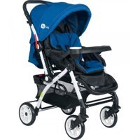 4 Baby Active AB-320 Çift Yönlü Katlanabilir 360 Derece Dönen Tam Yatar Kabin Tipi Puset Bebek Arabası Mavi