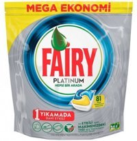 Fairy Platinum Hepsi Bir Arada Tablet Bulaşık Makinesi Deterjanı 81 Adet