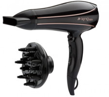 King KSK-434 Vigolu 2200 W Standart Saç Kurutma Makinesi Siyah