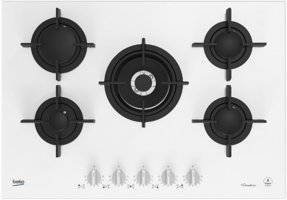 Bosch BOCD T 7520 DWKB Wok Gözlü Gri Cam 5 Gözlü Doğalgazlı Ankastre Ocak