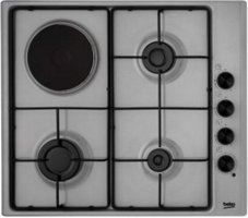 Beko HTZM 64120 SS Metal 4 Gözlü Gazlı ve Elektrikli Set Üstü Gümüş Ocak