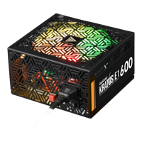 Gamdias Kratos E1 600 W RGB 80+ Gold Tam Modüler Powersupply