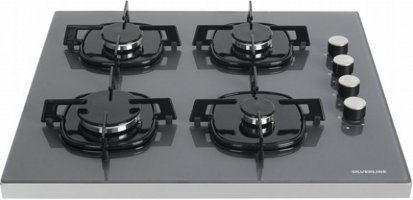 Silverline FS5425S01 Gri Cam 4 Gözlü Doğalgazlı Set Üstü Ocak