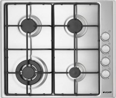 Arçelik STO 814 4 Gözlü Metal Wok Gözlü Doğalgazlı Set Üstü Inox Ocak