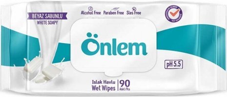 Önlem Beyaz Sabun Kokulu Antibakteriyel 90 Yaprak Islak Mendil
