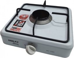 Eskay Ac-100 Emaye 1 Gözlü Doğalgazlı Set Üstü Beyaz Ocak