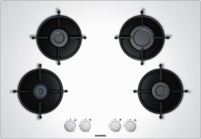 Siemens EN7B2PO10O Beyaz Cam 4 Gözlü Doğalgazlı Ankastre Ocak