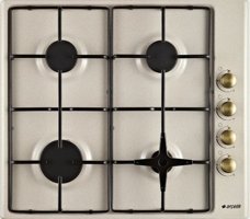 Arçelik OGD 715 RAV Metal 4 Gözlü Doğalgazlı Ankastre Krem Ocak