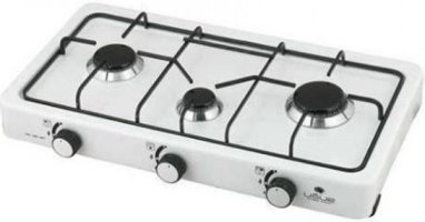 Uğur Katmer UK-101 Emaye 3 Gözlü Doğalgazlı Set Üstü Beyaz Ocak