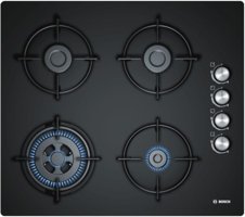 Bosch POH6C6B11O Wok Gözlü Siyah Cam 4 Gözlü Doğalgazlı Ankastre Ocak