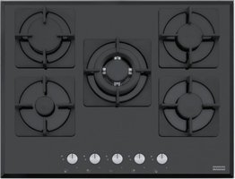 Franke FHNS 705 4G TC BK C Wok Gözlü Siyah Cam 5 Gözlü Doğalgazlı Ankastre Ocak