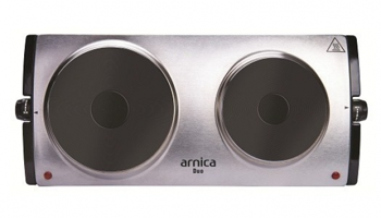 Arnica Duo (2500 W) İnox Metal 2 Gözlü Elektrikli Set Üstü Inox Ocak