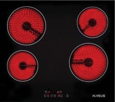 Alveus V-604 BL Siyah Cam 4 Gözlü Dokunmatik Elektrikli Ankastre Ocak