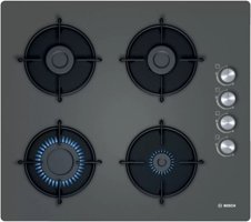 Bosch POP6C9O10O Gümüş Cam 4 Gözlü Doğalgazlı Ankastre Ocak