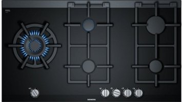 Siemens ER9A6SB70 Wok Gözlü Siyah Cam 5 Gözlü Doğalgazlı Ankastre Ocak