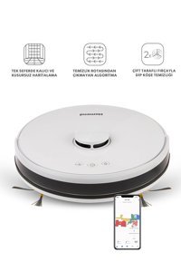 Homend Alex Laser 1281H Kuru 280 W Kablosuz Şarjlı Beyaz Dikey Süpürge
