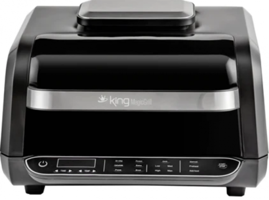 King Magicgrill KF31 Airfryer 6.6 lt Tek Hazneli Izgara Yapan Yağsız Sıcak Hava Fritözü Siyah