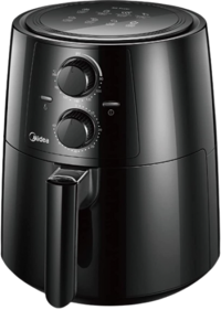 Midea MF-TN35A2 Airfryer 3.5 lt Tek Hazneli Izgara Yapan Yağsız Sıcak Hava Fritözü Siyah
