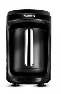 Homend Pottoman Tek Hazneli Otomatik 300 ml Su Hazneli 5 Fincan Közde Kahve Tadında 535 W Siyah-Krom Türk Kahvesi Makinesi