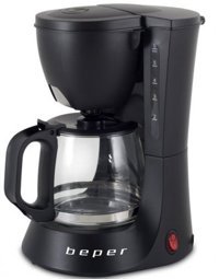 Beper BC.060 Filtreli Karaf 600 ml Hazne Kapasiteli 6 Fincan 600 W Siyah Filtre Kahve Makinesi