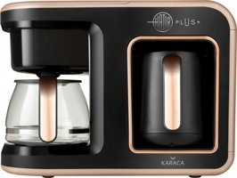 Karaca Hatır Plus 2 in 1 Filtreli Karaf Hazne Kapasiteli 5 Fincan Akıllı Kahverengi Filtre Kahve Makinesi