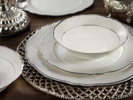 Aryıldız Helena Royal Queen AR 60015 84 Parça 12 Kişilik Desenli Porselen Yuvarlak Yemek Takımı