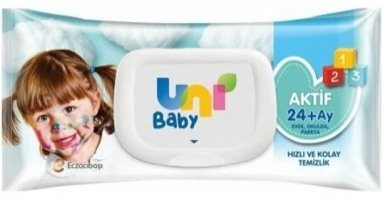 Uni Baby Aktif Antibakteriyel 90 Yaprak Islak Mendil