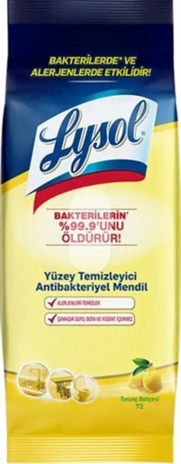 Lysol Antibakteriyel 72 Yaprak Yüzey Temizleme Mendili