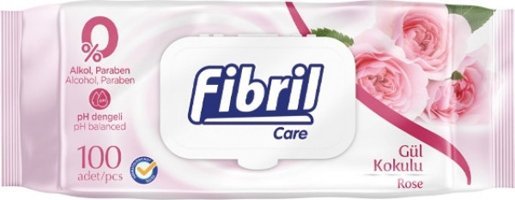 Fibril Gül Kokulu Antibakteriyel 10 Yaprak0 Yaprak Islak Mendil