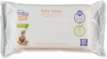 Baby Me Pudra Kokulu Zeytinyağlı Antibakteriyel 50 Yaprak Islak Mendil