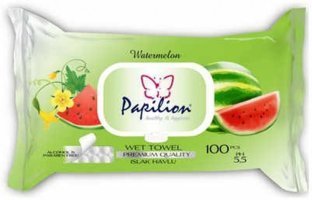 Papilion Karpuz Kokulu Antibakteriyel 100 Yaprak Islak Mendil