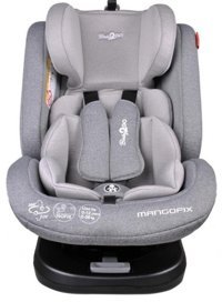 Baby2Go Mangofix Isofix-Latch 360 Derece Dönen 0-36 kg Yatabilen Yükseklik Ayarlı Sürüş Yönü Oto Koltuğu Gri