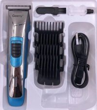 Geemy GM-6202 Saç Sakal ve Ense 4 Başlıklı Kablosuz Mavi Tıraş Makinesi