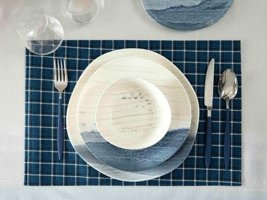English Home Silent Sea 16 Parça 4 Kişilik Desenli Porselen Yuvarlak Yemek Takımı