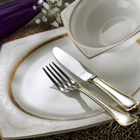 Aryıldız Prestige Bone AR 31017 83 Parça 12 Kişilik Desenli Bone China Kare Yemek Takımı