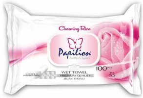 Papilion Gül Kokulu Antibakteriyel 100 Yaprak Islak Mendil
