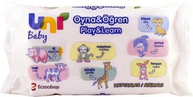 Uni Baby Oyna Öğren Antibakteriyel 52 Yaprak Islak Mendil