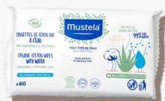Mustela Organik Pamuklu Antibakteriyel 60 Yaprak Islak Mendil