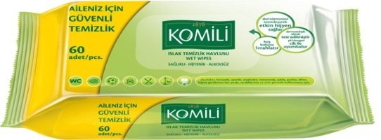 Komili Antibakteriyel 60 Yaprak Islak Mendil