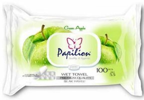 Papilion Elma Kokulu Antibakteriyel 100 Yaprak Islak Mendil