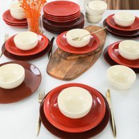 Keramika Ege Degrade 36 Parça 12 Kişilik Desenli Stoneware Yuvarlak Yemek Takımı