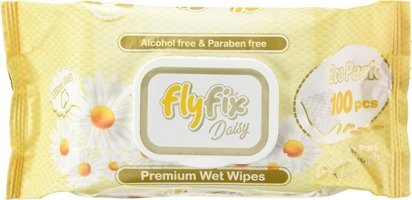 Flyfix Daisy Antibakteriyel 10 Yaprak0 Yaprak Islak Mendil