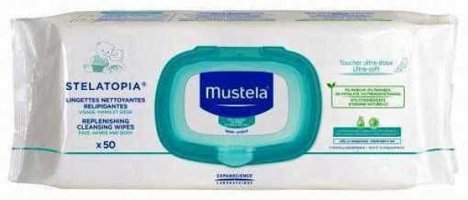 Mustela Stelatopia Yenidoğan Antibakteriyel 50 Yaprak Islak Mendil