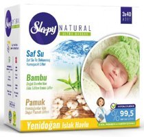 Sleepy Natural Yenidoğan Antibakteriyel 40 Yaprak Islak Mendil